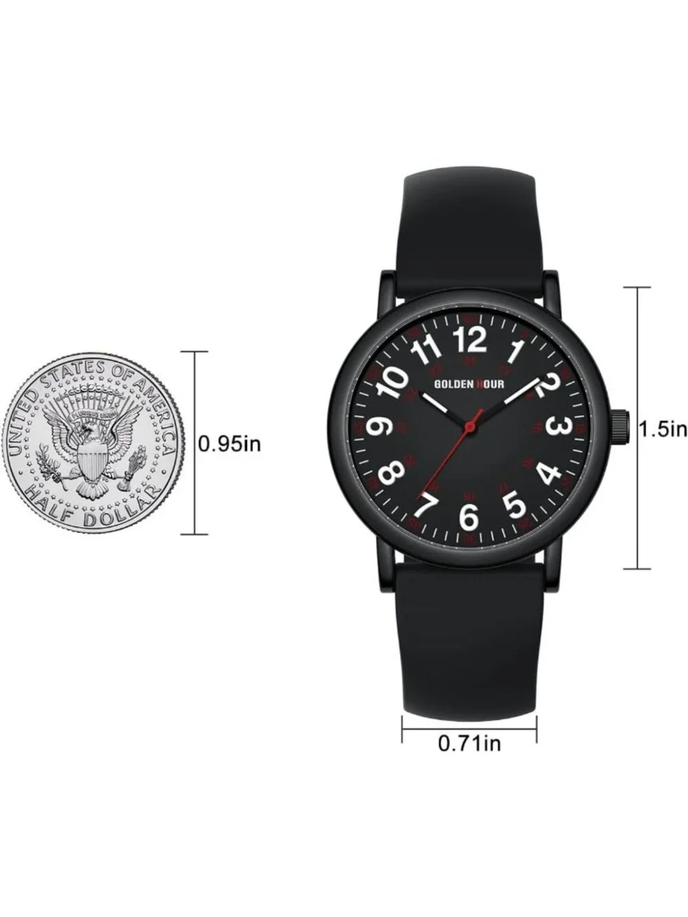 Waterproof Nurse Watch for Medical Professionals & Students - Luminous Easy Read